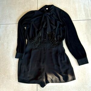 Michael Kora Black Shorts Jumpsuit